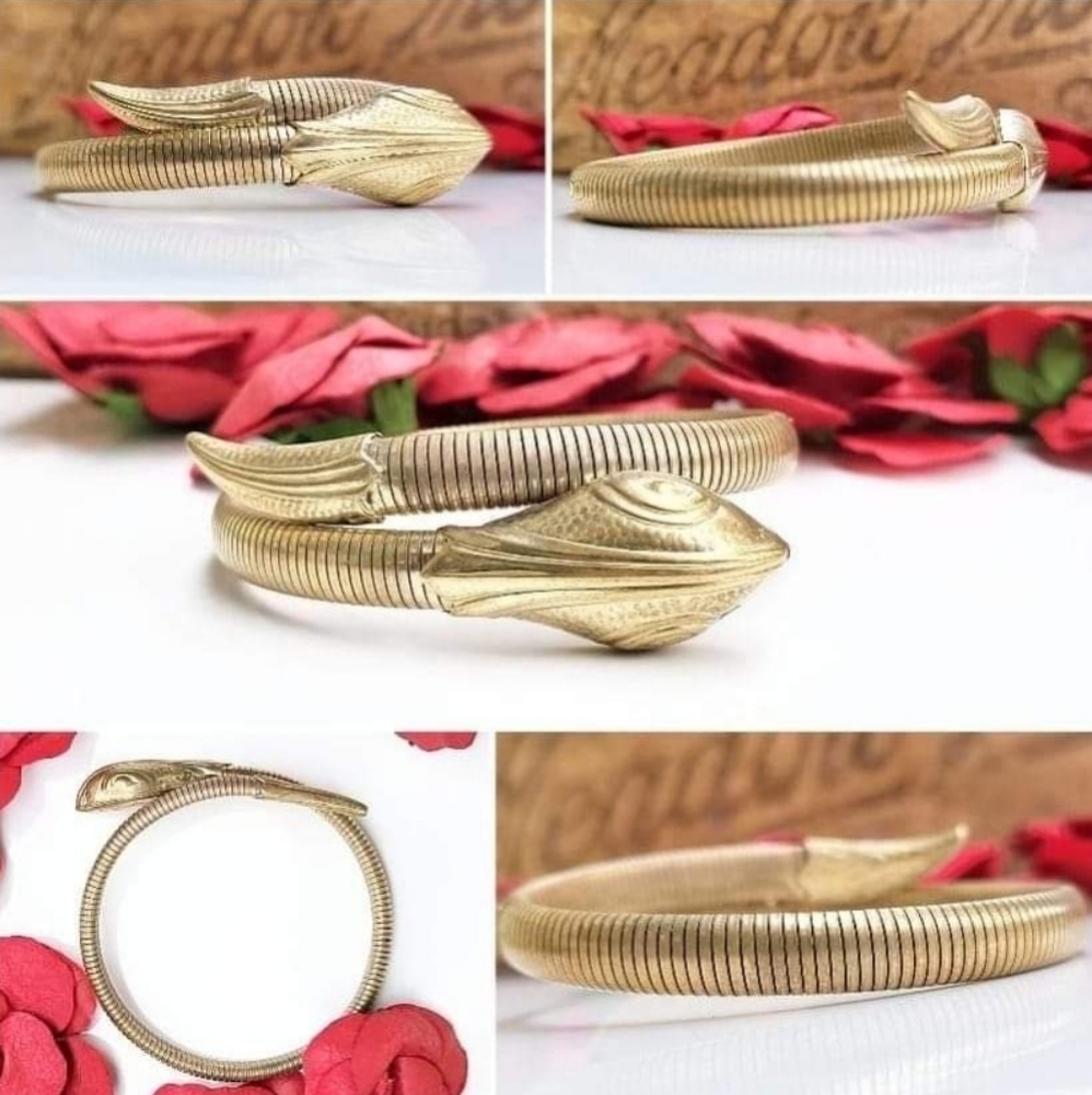 Vintage Coiled Snake Bangle